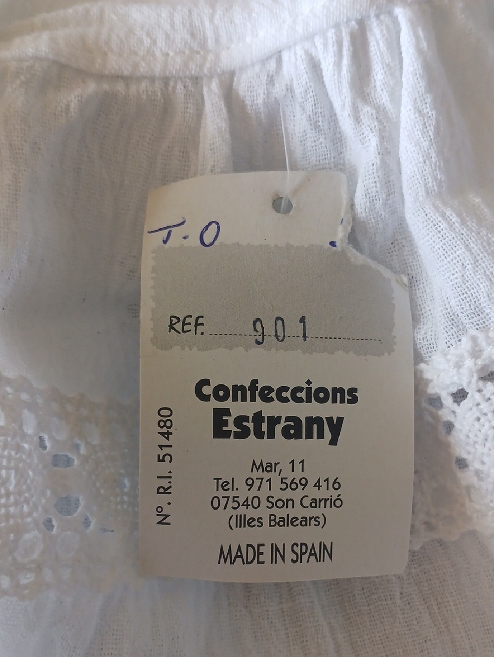 White Cotton Artesania Baby Dress - Picture 7 of 7